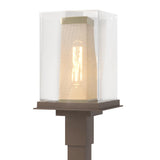 Hubbardton Forge 2021 Coastal Bronze Coastal Gold Clear Glass (ZM) Polaris Outdoor Post Light