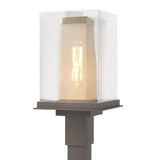 Hubbardton Forge 2021 Coastal Dark Smoke Coastal Gold Clear Glass (ZM) Polaris Outdoor Post Light