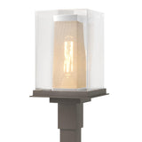 Hubbardton Forge 2021 Coastal Dark Smoke Coastal Silver Clear Glass (ZM) Polaris Outdoor Post Light