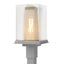 Hubbardton Forge 2021 Coastal Burnished Steel Coastal Gold Clear Glass (ZM) Polaris Outdoor Post Light