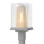 Hubbardton Forge 2021 Coastal Burnished Steel Coastal Silver Clear Glass (ZM) Polaris Outdoor Post Light