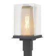 Hubbardton Forge 2021 Coastal Black Coastal Gold Clear Glass (ZM) Polaris Outdoor Post Light