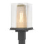 Hubbardton Forge 2021 Coastal Black Coastal Gold Clear Glass (ZM) Polaris Outdoor Post Light
