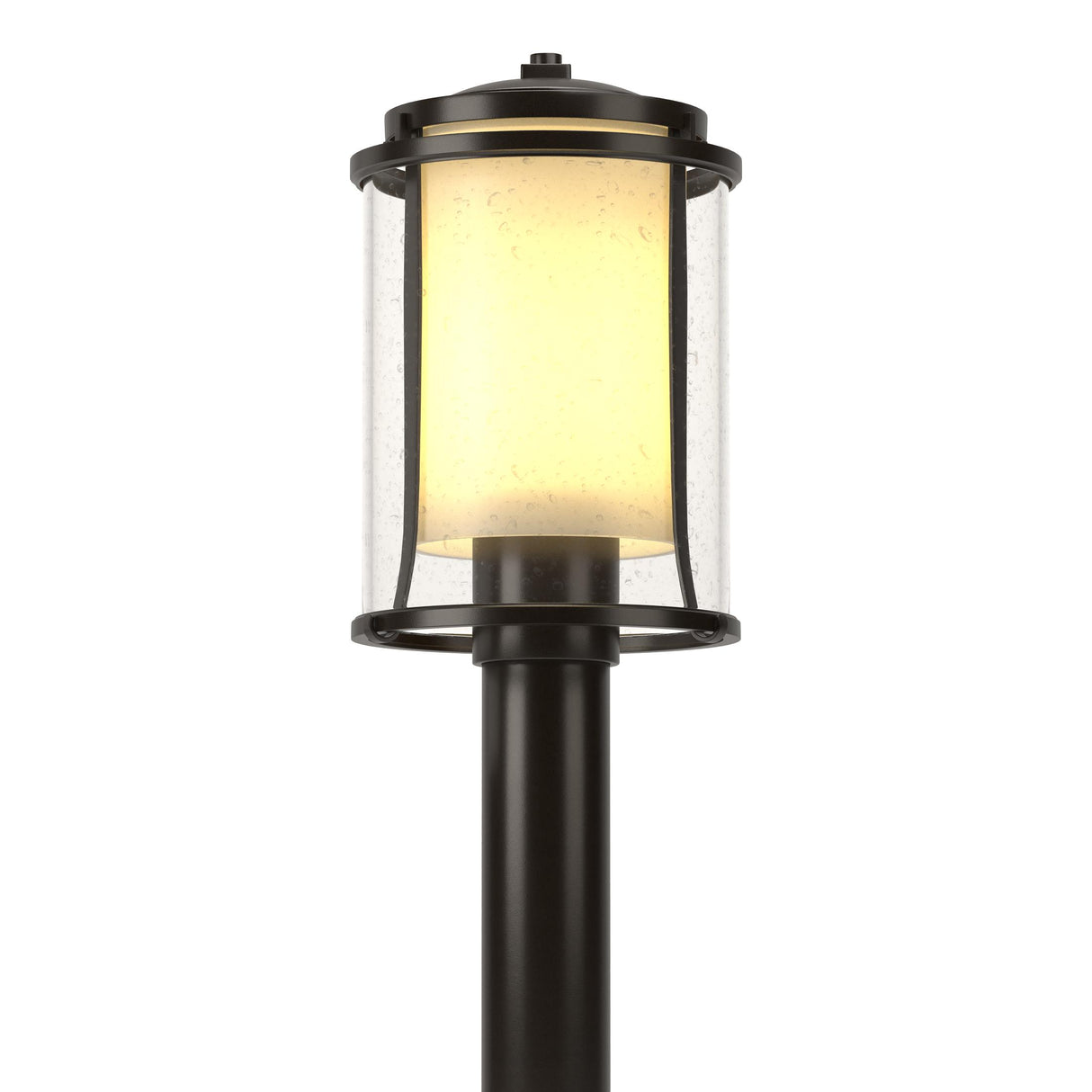 Hubbardton Forge 2012 Coastal Oil Rubbed Bronze Seeded Glass with Opal Diffuser (ZS) Meridian Outdoor Post Light