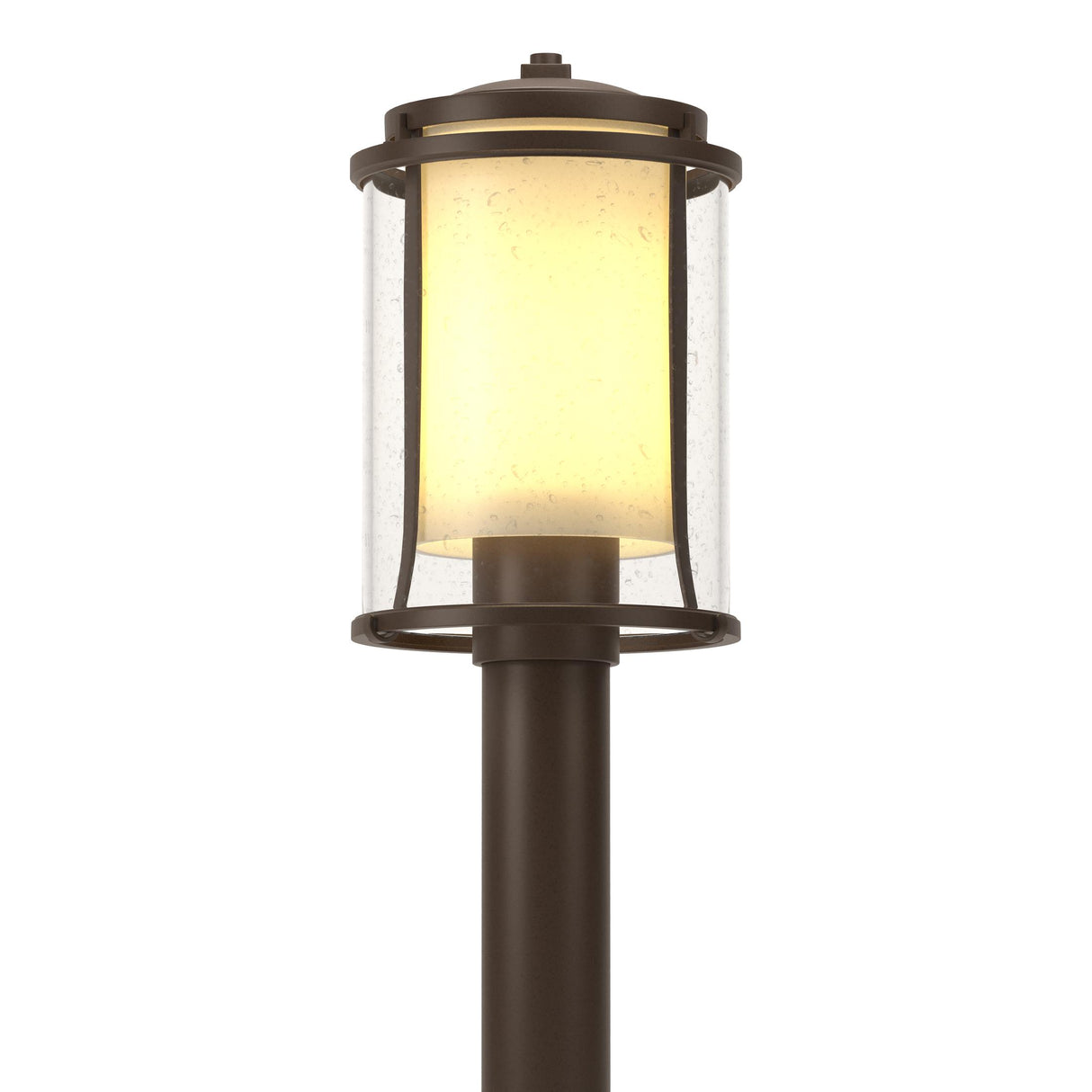 Hubbardton Forge 2012 Coastal Bronze Seeded Glass with Opal Diffuser (ZS) Meridian Outdoor Post Light