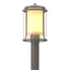Hubbardton Forge 2012 Coastal Burnished Steel Seeded Glass with Opal Diffuser (ZS) Meridian Outdoor Post Light