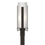 Hubbardton Forge 2002 Coastal Oil Rubbed Bronze Opal Glass (GG) Forged Vertical Bars Outdoor Post Light