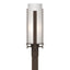 Hubbardton Forge 2002 Coastal Bronze Opal Glass (GG) Forged Vertical Bars Outdoor Post Light