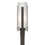 Hubbardton Forge 2002 Coastal Dark Smoke Opal Glass (GG) Forged Vertical Bars Outdoor Post Light