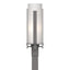 Hubbardton Forge 2002 Coastal Burnished Steel Opal Glass (GG) Forged Vertical Bars Outdoor Post Light