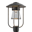 Hubbardton Forge 2019 Coastal Oil Rubbed Bronze Clear Glass (ZM) Erlenmeyer Outdoor Post Light