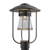 Hubbardton Forge 2019 Coastal Oil Rubbed Bronze Clear Glass (ZM) Erlenmeyer Outdoor Post Light