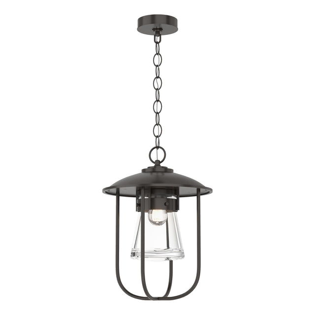Hubbardton Forge 2019 Coastal Oil Rubbed Bronze Clear Glass (ZM) Erlenmeyer Outdoor Pendant
