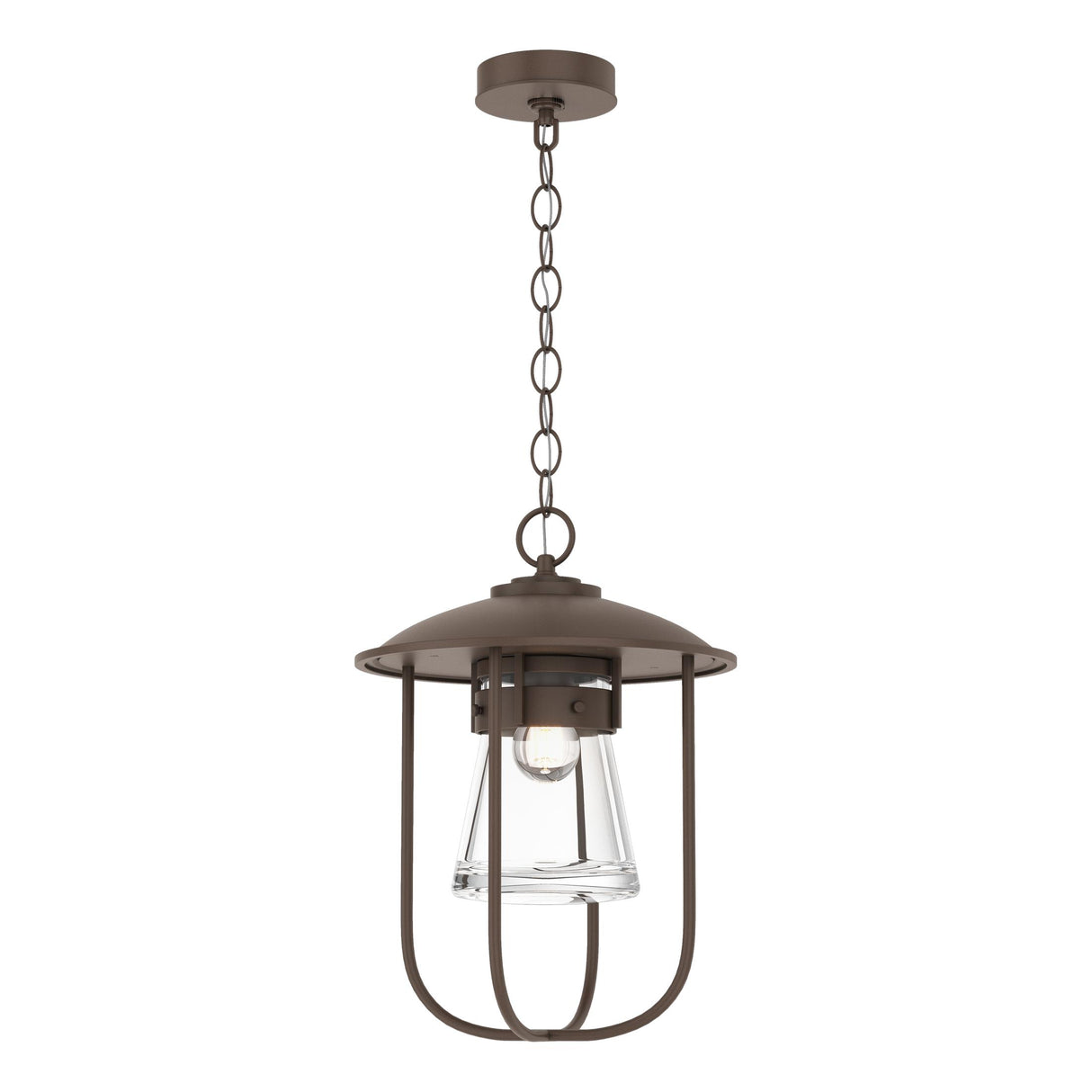 Hubbardton Forge 2019 Coastal Bronze Clear Glass (ZM) Erlenmeyer Outdoor Pendant
