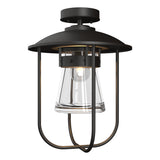 Hubbardton Forge 2019 Coastal Oil Rubbed Bronze Clear Glass (ZM) Erlenmeyer Outdoor Semi-Flush