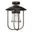 Hubbardton Forge 2019 Coastal Oil Rubbed Bronze Clear Glass (ZM) Erlenmeyer Outdoor Semi-Flush