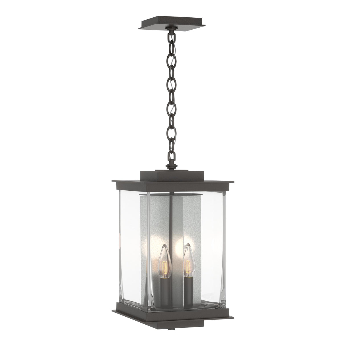 Hubbardton Forge 2021 Coastal Oil Rubbed Bronze Translucent Vintage Platinum Clear Glass (ZM) Kingston Outdoor Large Lantern