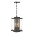Hubbardton Forge 2021 Coastal Oil Rubbed Bronze Translucent Soft Gold Clear Glass (ZM) Kingston Outdoor Large Lantern