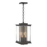 Hubbardton Forge 2021 Coastal Oil Rubbed Bronze Translucent Soft Gold Clear Glass (ZM) Kingston Outdoor Large Lantern