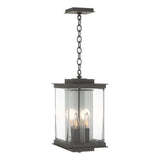 Hubbardton Forge 2021 Coastal Natural Iron Translucent Vintage Platinum Clear Glass (ZM) Kingston Outdoor Large Lantern