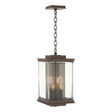 Hubbardton Forge 2021 Coastal Bronze Translucent Soft Gold Clear Glass (ZM) Kingston Outdoor Large Lantern