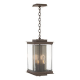 Hubbardton Forge 2021 Coastal Bronze Translucent Soft Gold Clear Glass (ZM) Kingston Outdoor Large Lantern