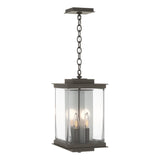 Hubbardton Forge 2021 Coastal Dark Smoke Translucent Vintage Platinum Clear Glass (ZM) Kingston Outdoor Large Lantern