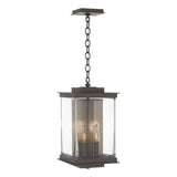 Hubbardton Forge 2021 Coastal Dark Smoke Translucent Soft Gold Clear Glass (ZM) Kingston Outdoor Large Lantern