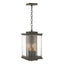 Hubbardton Forge 2021 Coastal Dark Smoke Translucent Soft Gold Clear Glass (ZM) Kingston Outdoor Large Lantern