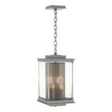 Hubbardton Forge 2021 Coastal Burnished Steel Translucent Soft Gold Clear Glass (ZM) Kingston Outdoor Large Lantern