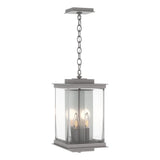 Hubbardton Forge 2021 Coastal Burnished Steel Translucent Vintage Platinum Clear Glass (ZM) Kingston Outdoor Large Lantern