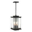 Hubbardton Forge 2021 Coastal Black Translucent Vintage Platinum Clear Glass (ZM) Kingston Outdoor Large Lantern