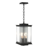 Hubbardton Forge 2021 Coastal Black Translucent Vintage Platinum Clear Glass (ZM) Kingston Outdoor Large Lantern