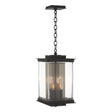Hubbardton Forge 2021 Coastal Black Translucent Soft Gold Clear Glass (ZM) Kingston Outdoor Large Lantern