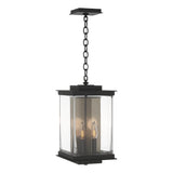 Hubbardton Forge 2021 Coastal Black Translucent Soft Gold Clear Glass (ZM) Kingston Outdoor Large Lantern