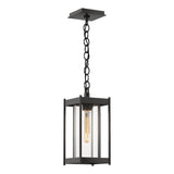 Hubbardton Forge 2023 Coastal Oil Rubbed Bronze Clear Glass (ZM) Cela Medium Outdoor Lantern