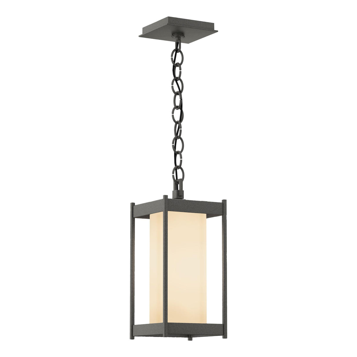 Hubbardton Forge 2023 Coastal Natural Iron Opal Glass (GG) Cela Medium Outdoor Lantern