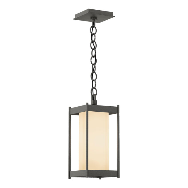 Hubbardton Forge 2023 Coastal Natural Iron Opal Glass (GG) Cela Medium Outdoor Lantern