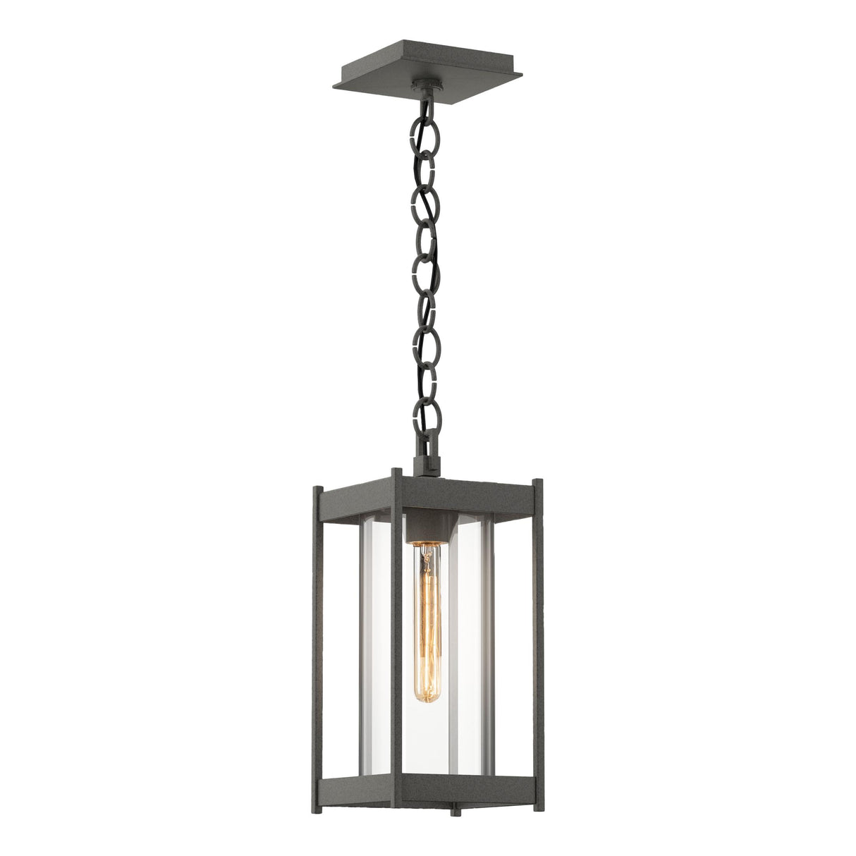 Hubbardton Forge 2023 Coastal Natural Iron Clear Glass (ZM) Cela Medium Outdoor Lantern