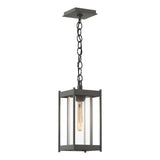 Hubbardton Forge 2023 Coastal Natural Iron Clear Glass (ZM) Cela Medium Outdoor Lantern