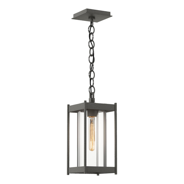 Hubbardton Forge 2023 Coastal Natural Iron Clear Glass (ZM) Cela Medium Outdoor Lantern