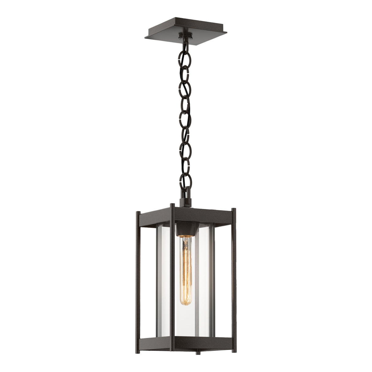 Hubbardton Forge 2023 Coastal Bronze Clear Glass (ZM) Cela Medium Outdoor Lantern