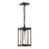 Hubbardton Forge 2023 Coastal Bronze Clear Glass (ZM) Cela Medium Outdoor Lantern