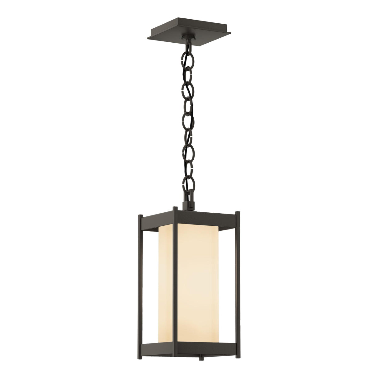 Hubbardton Forge 2023 Coastal Dark Smoke Opal Glass (GG) Cela Medium Outdoor Lantern