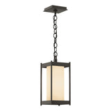 Hubbardton Forge 2023 Coastal Dark Smoke Opal Glass (GG) Cela Medium Outdoor Lantern