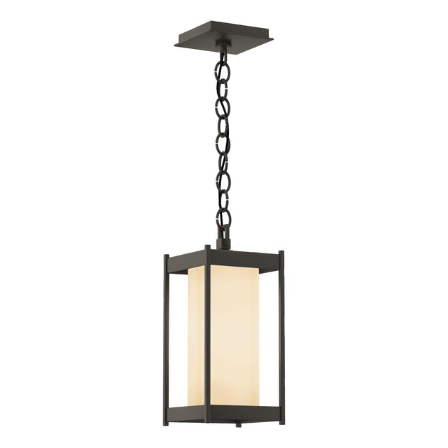 Hubbardton Forge 2023 Coastal Dark Smoke Opal Glass (GG) Cela Medium Outdoor Lantern