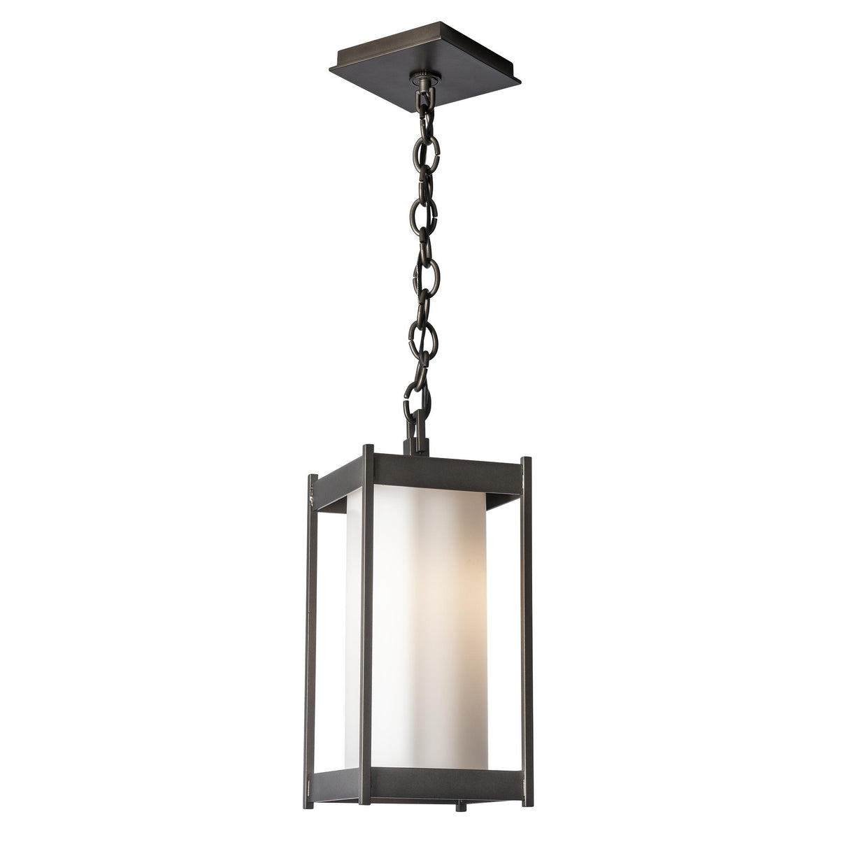 Hubbardton Forge 2023 Coastal Dark Smoke Opal Glass (GG) Cela Medium Outdoor Lantern