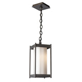 Hubbardton Forge 2023 Coastal Dark Smoke Opal Glass (GG) Cela Medium Outdoor Lantern