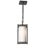 Hubbardton Forge 2023 Coastal Dark Smoke Opal Glass (GG) Cela Medium Outdoor Lantern
