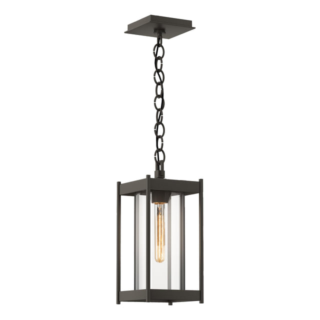 Hubbardton Forge 2023 Coastal Dark Smoke Clear Glass (ZM) Cela Medium Outdoor Lantern